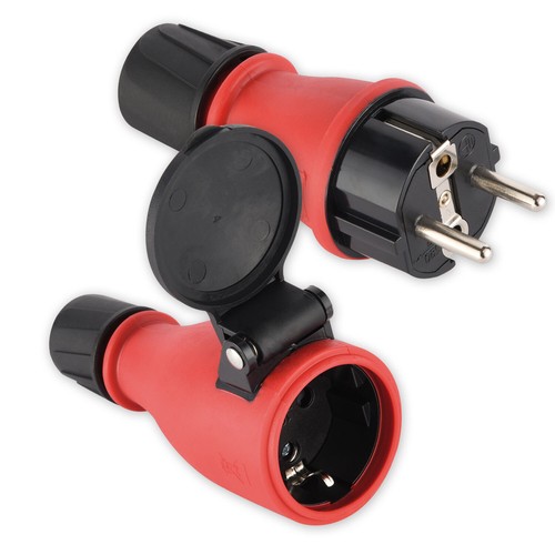 Schuko stecker kupplung gummi - schuko,