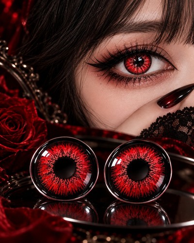 Rote halloween kontaktlinsen - halloween, 1